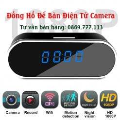 Alternative view of Camera Đồng Hồ Để Bàn Điện Tử Quay Đêm