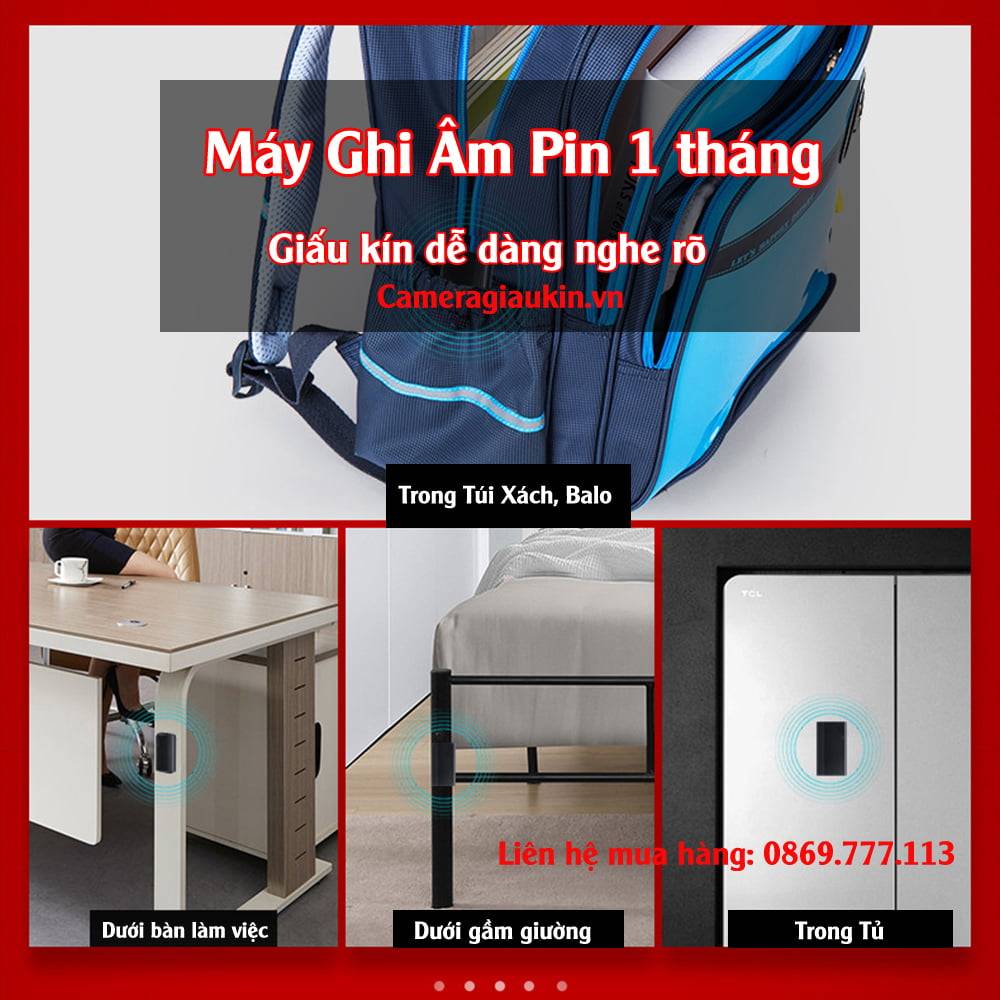 Alternative view of Máy Ghi Âm Pin 1 Tháng